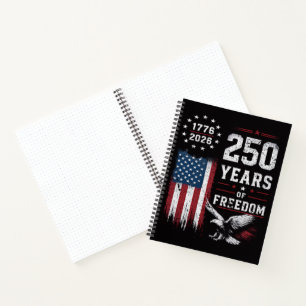 4. Juli Amerika US-Flagge Patriotisch  Notizbuch