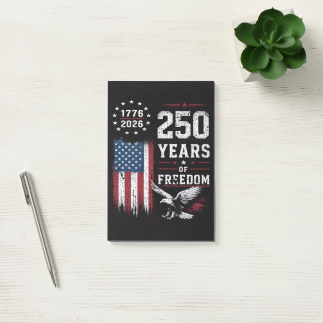 4. Juli Amerika US-Flagge Patriotisch  Post-it Klebezettel (Büro)
