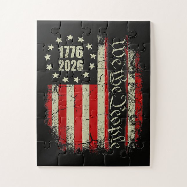 4. Juli Amerika US-Flagge Patriotisch Puzzle (Vertikal)