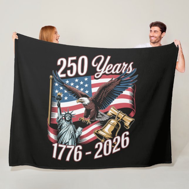 4. Juli Amerika US Patriotischer Adler Fleecedecke (Beispiel)