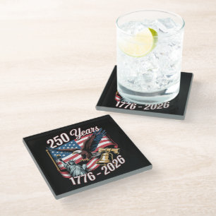 4. Juli Amerika US Patriotischer Adler Glasuntersetzer
