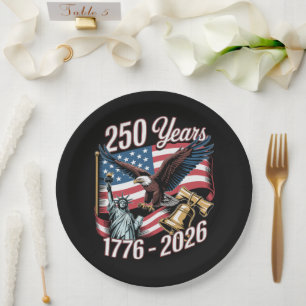 4. Juli Amerika US Patriotischer Adler Pappteller