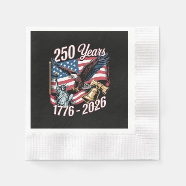 4. Juli Amerika US Patriotischer Adler Serviette (Vorderseite)