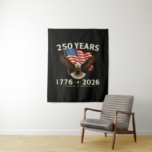 4. Juli Amerika US Patriotischer Adler  Wandteppich