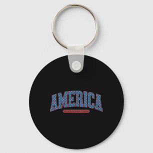 4. Juli Amerika Vintag Retro Patriotische Männer W Schlüsselanhänger
