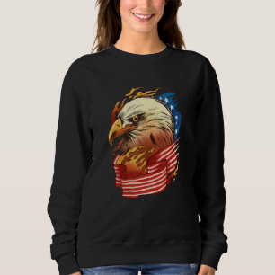 4. Juli Amerikanische Adlerflagge - Unabhängigkeit Sweatshirt