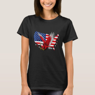 4. Juli Amerikanische Adlerflagge Unabhängigkeitst T-Shirt