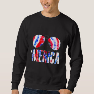 4. Juli Amerikanische Fahne Gefärbte Krawatte Sung Sweatshirt
