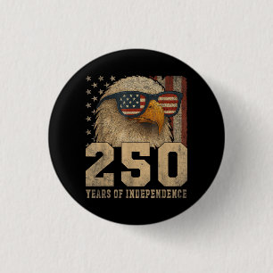 4. Juli Amerikanische Flagge Adler Vintage 250 Jah Button