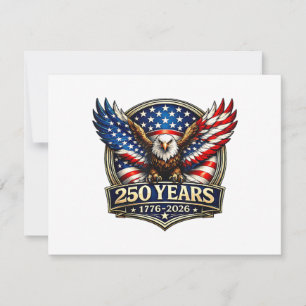 4. Juli Amerikanische Flagge Adler Vintage 250 Jah Feiertagskarte