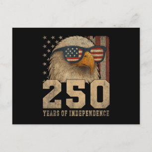 4. Juli Amerikanische Flagge Adler Vintage 250 Jah Feiertagspostkarte