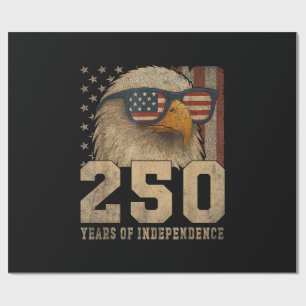 4. Juli Amerikanische Flagge Adler Vintage 250 Jah Geschenkpapier