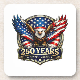4. Juli Amerikanische Flagge Adler Vintage 250 Jah Getränkeuntersetzer