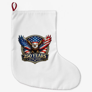 4. Juli Amerikanische Flagge Adler Vintage 250 Jah Großer Weihnachtsstrumpf