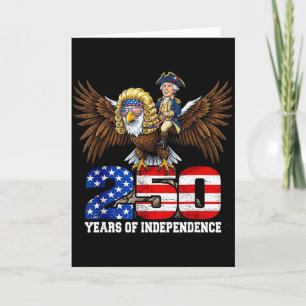 4. Juli Amerikanische Flagge Adler Vintage 250 Jah Karte