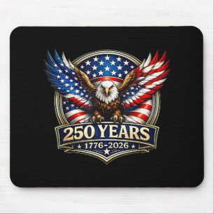 4. Juli Amerikanische Flagge Adler Vintage 250 Jah Mousepad