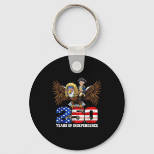 4. Juli Amerikanische Flagge Adler Vintage 250 Jah Schlüsselanhänger