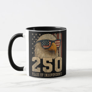 4. Juli Amerikanische Flagge Adler Vintage 250 Jah Tasse