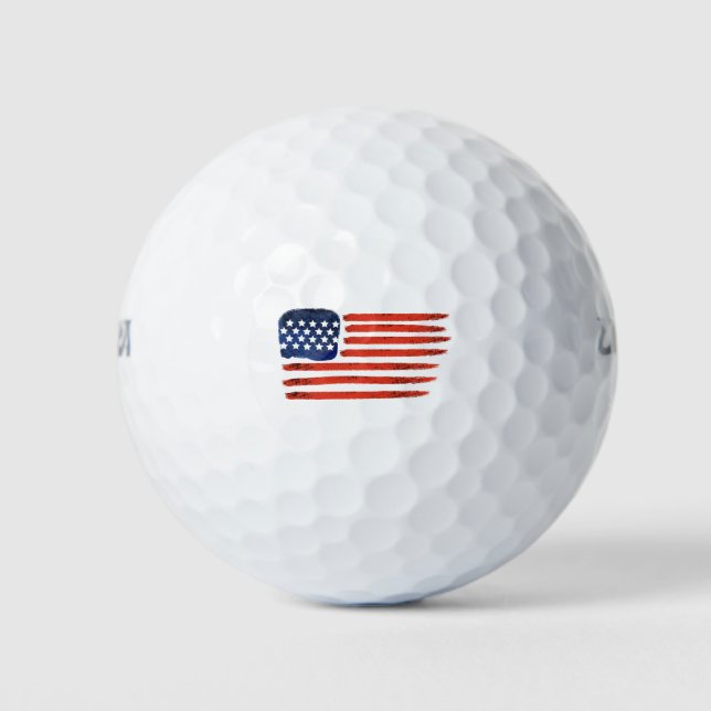 4. Juli Amerikanische Flagge für Patrioten Golfball (Vorderseite)