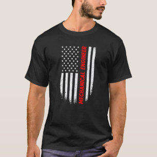 4. Juli Amerikanische Flagge Maschinenbauingenieur T-Shirt
