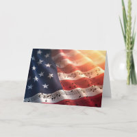 4. Juli Amerikanische Flagge mit musikalischen Bem