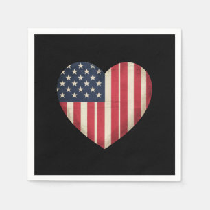 4. Juli Amerikanische Flagge Patriotisch USA Stern Serviette