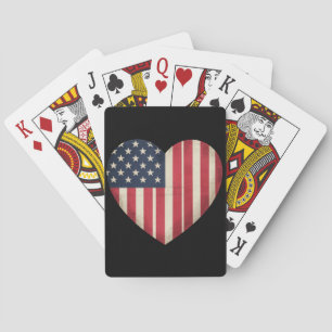 4. Juli Amerikanische Flagge Patriotisch USA Stern Spielkarten
