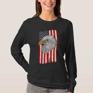 4. Juli Amerikanische Flagge Patriotischer Adler U T-Shirt