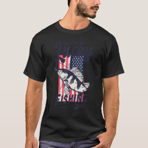 4. Juli Amerikanische Flagge Patriotismus Fischer T-Shirt