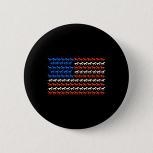 4. Juli Amerikanische Flagge Reitpferd U Button