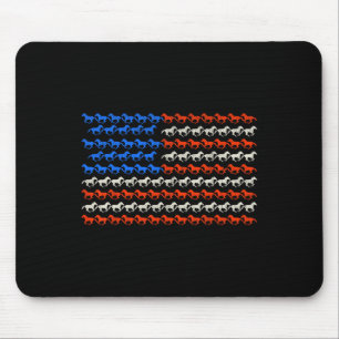 4. Juli Amerikanische Flagge Reitpferd U Mousepad