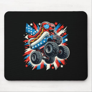 4. Juli Amerikanische Flagge USA Hotdog Monster Ki Mousepad