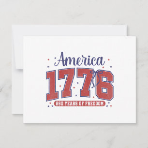 4. Juli Amerikanische Flagge Vintage 250 Jahre 177 Einladung