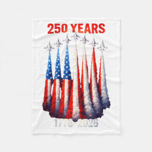 4. Juli Amerikanische Flagge Vintage 250 Jahre 177 Fleecedecke