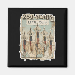 4. Juli Amerikanische Flagge Vintage 250 Jahre 177 Magnet