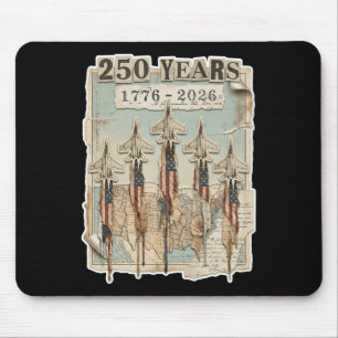 4. Juli Amerikanische Flagge Vintage 250 Jahre 177 Mousepad