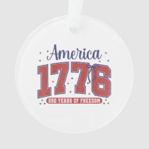 4. Juli Amerikanische Flagge Vintage 250 Jahre 177 Ornament
