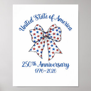 4. Juli Amerikanische Flagge Vintage 250 Jahre 177 Poster