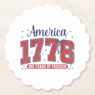 4. Juli Amerikanische Flagge Vintage 250 Jahre 177 Untersetzer