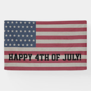 4. JULI AMERIKANISCHE FLAGGEN-PARTY-BANNER! BANNER