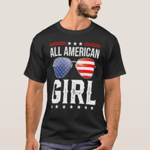 4. Juli Amerikanische Girl-Sonnenbrille 1 T-Shirt
