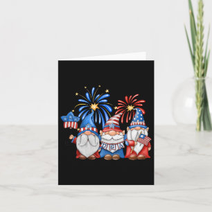 4. Juli Amerikanische Gnome feiern Unabhängigkeit Karte