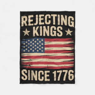 4. Juli Amerikanische Vintage-Flagge, die Könige a Fleecedecke
