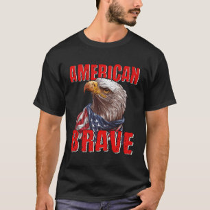 4. Juli Amerikanischer Adler mit der Flagge der US T-Shirt