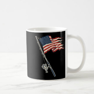 4. Juli Amerikanischer Flagge Angelrute Patriotisc Kaffeetasse