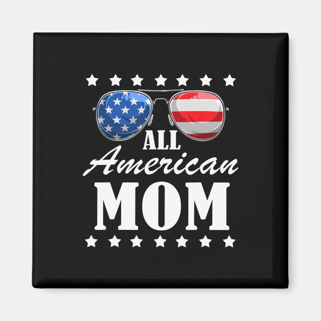 4. Juli Amerikanischer Mutter Unabhängigkeitstag P Magnet (Vorne)