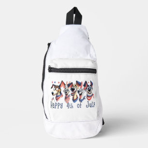 4. Juli. Amerikanischer Unabhängigkeitstag. Funny Crossbody Bag