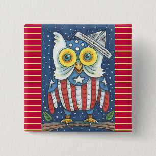 4. JULI, AMERIKANISCHES EIGENTUM, BIRD BUTTON Squa