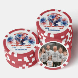 4. Juli Amerikas 250. Semiquincentennial-Jahrestag Pokerchips