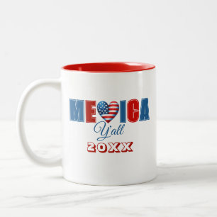 4. Juli Amerikas Unabhängigkeitstag Zweifarbige Tasse